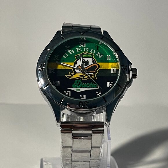 Oregon Ducks NCAA Stainless-Steel Watch NEW - Picture 2 of 9